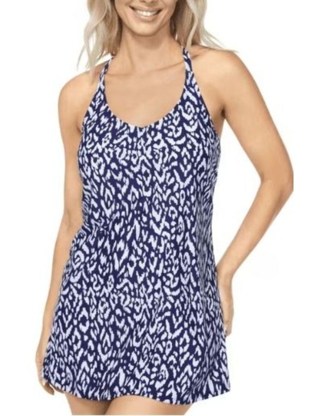 Island Escape Size 10 Swim Dress Underwire NWT Navy White NWT